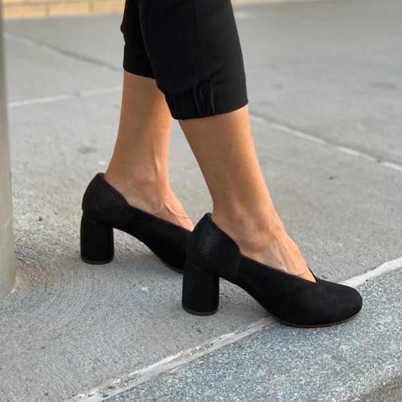 Chie Mihara Made in Spain Shoes - COPY - Chie Mihara Modern Black Suede slip on